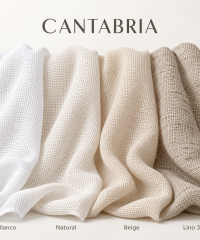 Tejido Cantabria por metros en sus cuatro colores: Blanco, Natural, Beige y Lino 31
