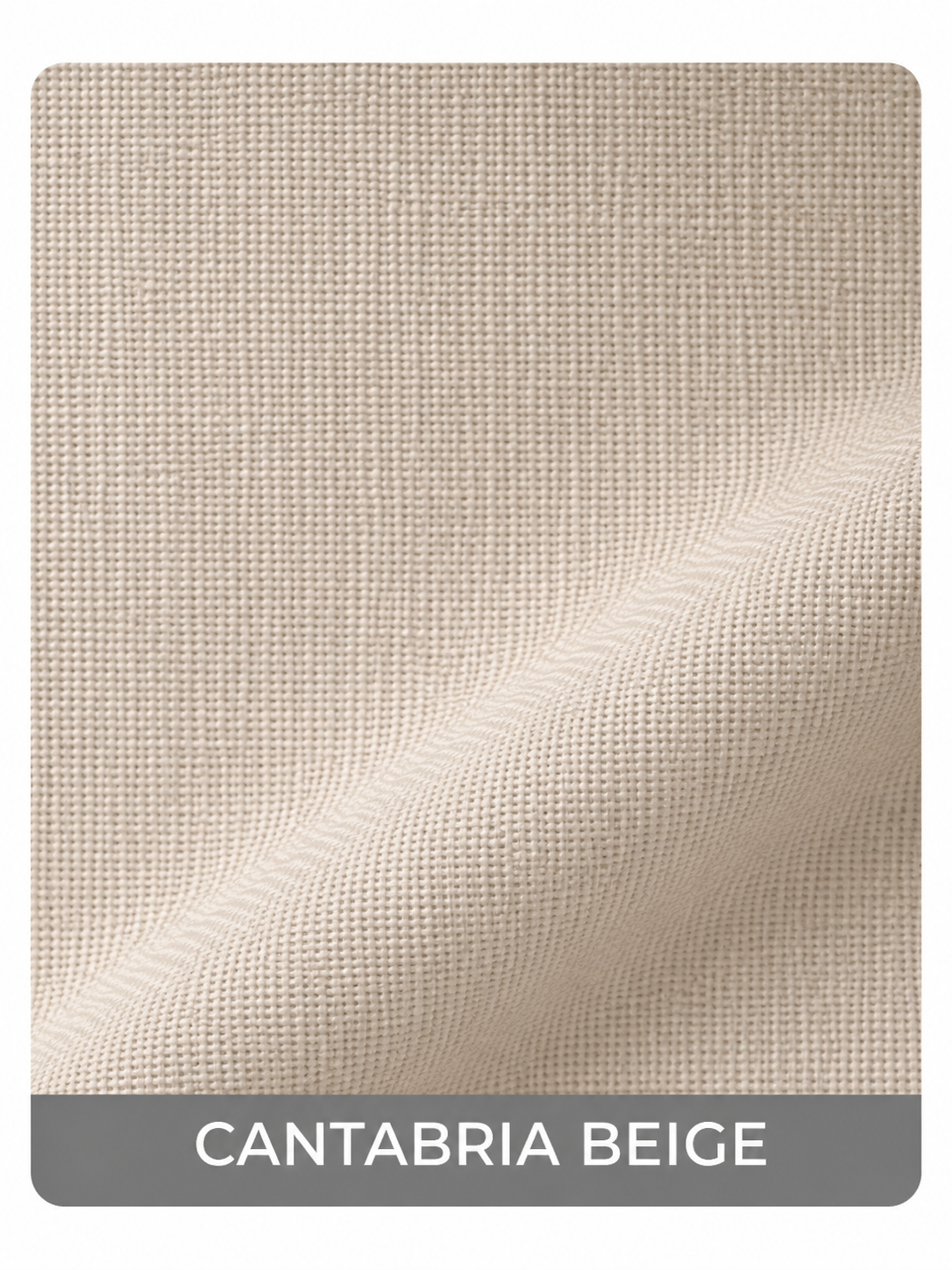 Muestra del tejido Cantabria Beige para cortinas tradicionales a medida