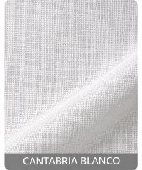 Muestra del tejido Cantabria Blanco para cortinas tradicionales a medida