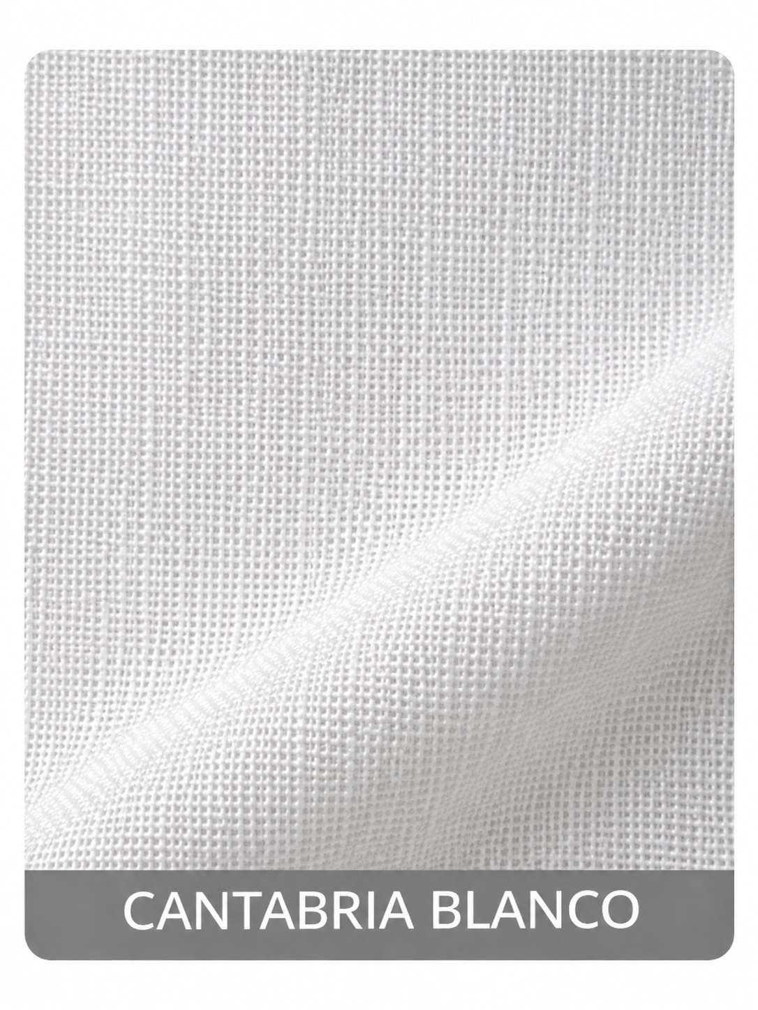 Muestra del tejido Cantabria Blanco para cortinas tradicionales a medida