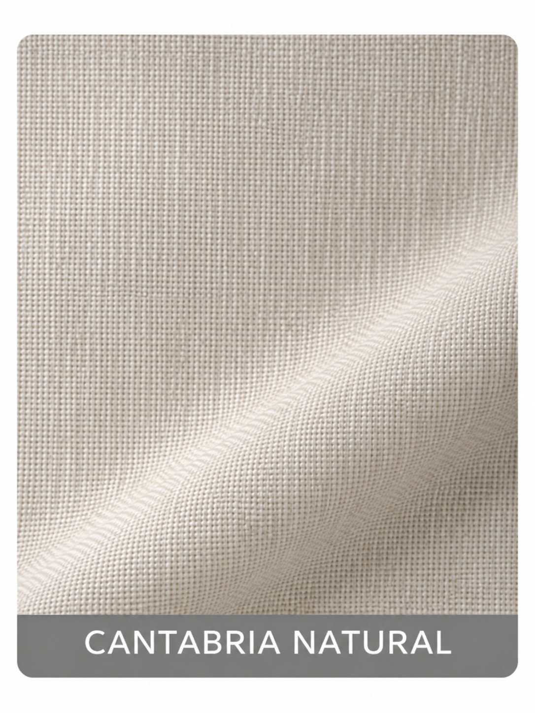 Muestra del tejido Cantabria Natural para cortinas tradicionales a medida