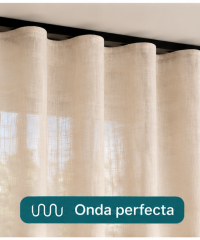 Detalle de la confección de onda perfecta de una cortina Cantabria