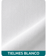 Muestra del tejido Tielmes Blanco para cortinas tradicionales a medida