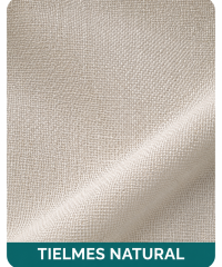 Muestra del tejido Tielmes Natural para cortinas tradicionales a medida