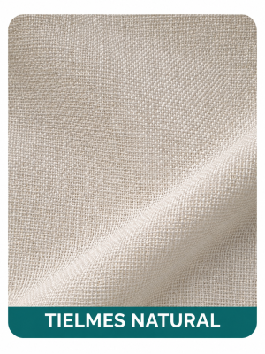 Muestra del tejido Tielmes Natural para cortinas tradicionales a medida