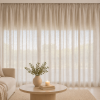 Cortinas SANTORINI de transparencia media en un salón